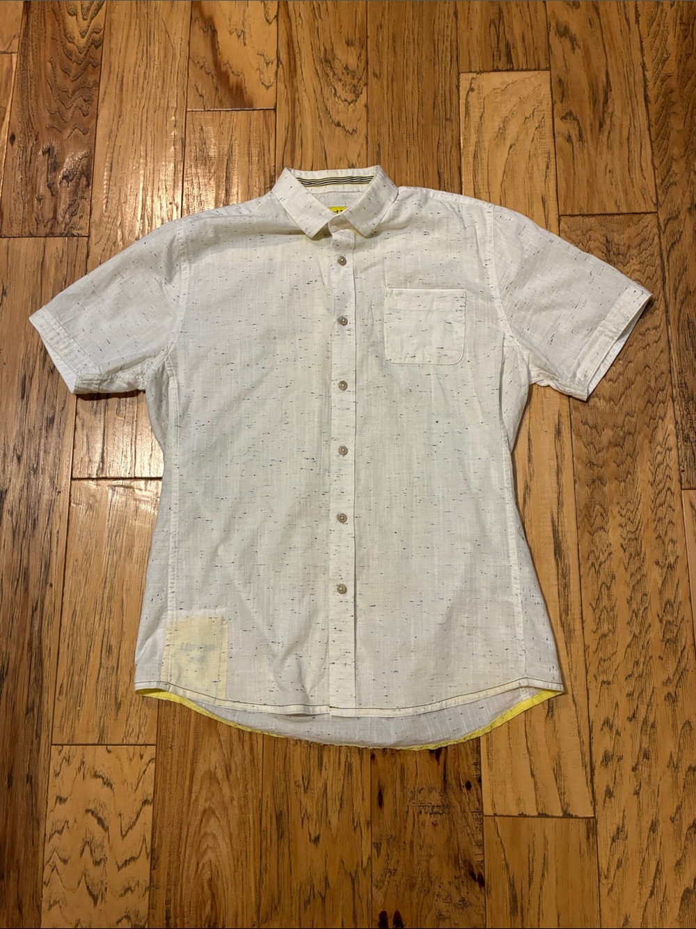 Descendant of Thieves Men's Short-Sleeve White Casual Button-Down Shirt
